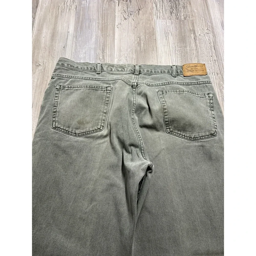 VINTAGE EDDIE‎ BAUER JEANS Mens 42x34 Relaxed Outdoor Gray Denim Workwear USA